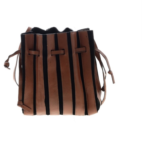 Zara brown / black bucket purse - Picture 2 of 3